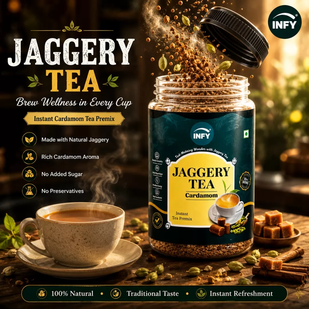 INFY Jaggery Tea with Cardamom